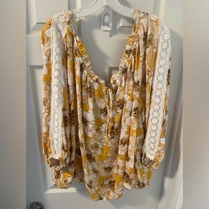 Maurice’s off the shoulder floral bohemian top NWT 3x